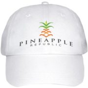 Pineapple Republic, Ball Cap White Front